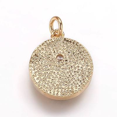 Hammered Brass Pendants KK-K207-03G-1