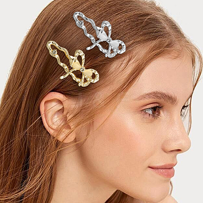 4Pcs 2 Colors Alloy Alligator Hair Clips OHAR-HY0001-06B-1