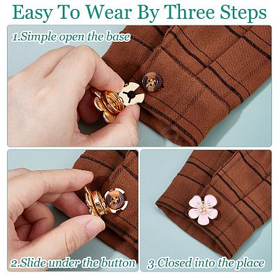 6Pcs Alloy Enamel Cufflinks DIY-FH0009-79C-1