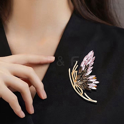 Rhinestone Butterfly Brooch Pin X1-JEWB-P016-03LG-02-1