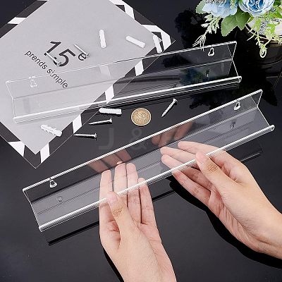 U-Shaped Acrylic Wall-mounted Display Stands ODIS-WH0038-01-1