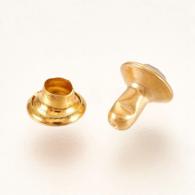 Double Brass Rhinestone Cap Rivets FIND-WH0028-01A-G-1