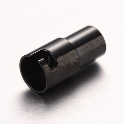 Column 304 Stainless Steel Locking Tube Magnetic Clasps X-STAS-I045-12-4mm-1