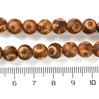 Dyed & Heated Tibetan Style dZi Beads Strands G-P564-A01-01B-1