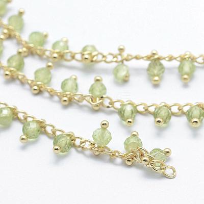 Natural Peridot Handmade Beaded Chains CHC-P003-11L-1