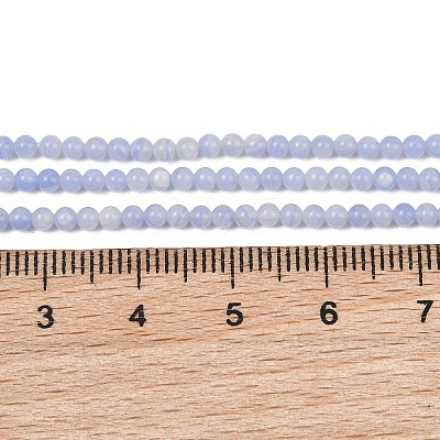 Dyed Synthetic Blue Lace Agate Beads Strands GG-CBA0389-A02-2mm-1