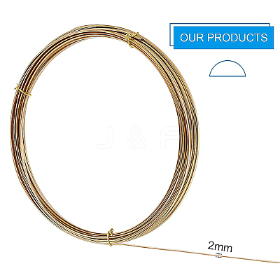 Half Round Brass Wire for Jewelry Making CWIR-WH0003-02G-1