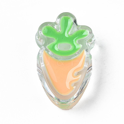 Transparent Acrylic Enamel Beads OACR-N130-025-03-1
