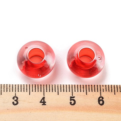 Transparent Acrylic European Beads X-TACR-P009-C01-1