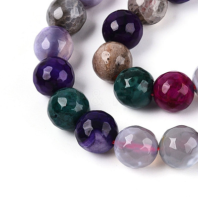 Dyed & Heated Natural Fire Crackle Agate Beads Strands G-N359-01B-11-1