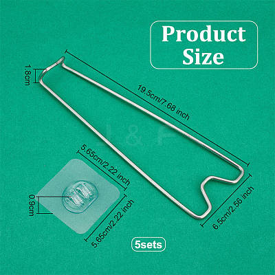 Stainless Steel Desktop Photo Frame Stands AJEW-WH0695-013P-1