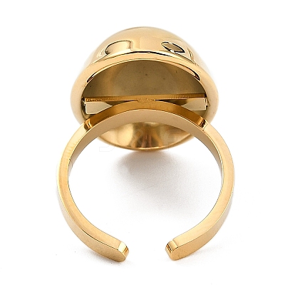 304 Stainless Steel Open Cuff Rings for Women RJEW-A049-01B-G-1