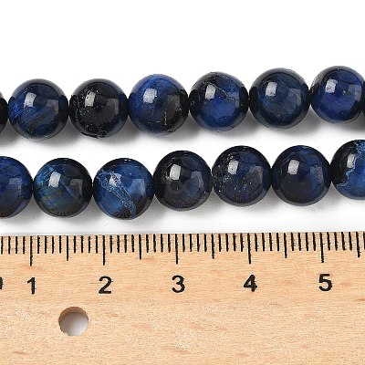 Grade B Natural Tiger Eye Beads Strands G-F591-18-8mm-01-1