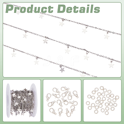DIY Brass Cable Chains Necklaces Making Kits DIY-ME0001-93P-1