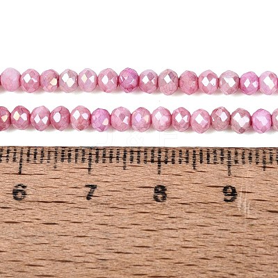 Anti-Tarnish Dyed Rondelle Glass Beads Strands EGLA-T021-3mm-17-14-1