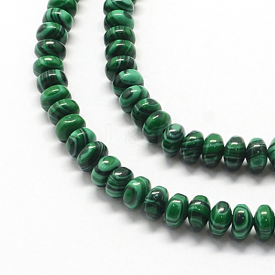 Rondelle Dyed Synthetic Malachite Bead Strands G-Q446-05-1