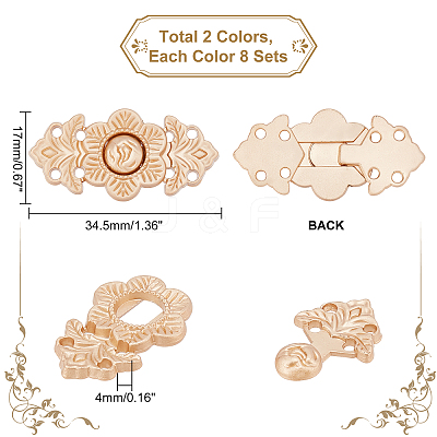 AHADEMAKER 16 Sets 2 Style Alloy Adjustment Waist Tightener Buckle Buttons FIND-GA0002-26-1