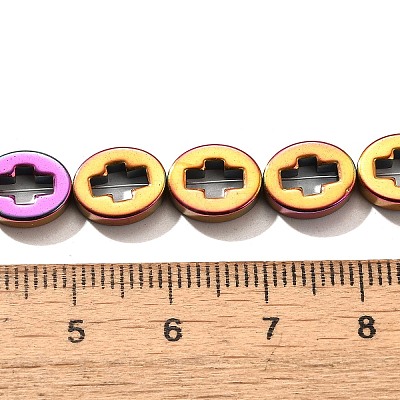 Electroplated Synthetic Non-magnetic Hematite Beads Strands G-L613-Z01-02I-1
