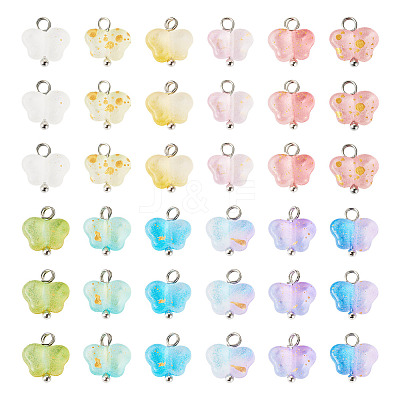 100Pcs Acrylic Pendants PALLOY-TAC0168-1