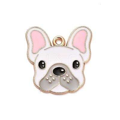 Animal Puppy Alloy Enamel Pendants FIND-V001-03G-03-1