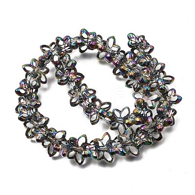 Electroplated Transparent Glass Beads Strands GL-CBA98F0-03B-1