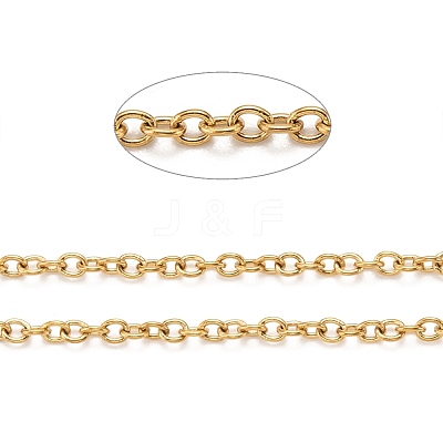3.28 Feet Ion Plating(IP) 304 Stainless Steel Cable Chains X-CHS-H009-25G-1