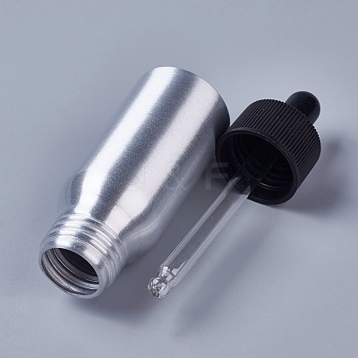 30ml Aluminium Empty Glass Dropper Bottles X-MRMJ-WH0033-01A-1