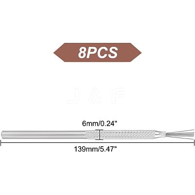 8Pcs Stainless Steel Clay Pottery Sculpture Feather Wire Texture Tool DIY-UN0003-25-1