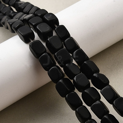 Natural Black Onyx Beads Strands G-F791-C05-1