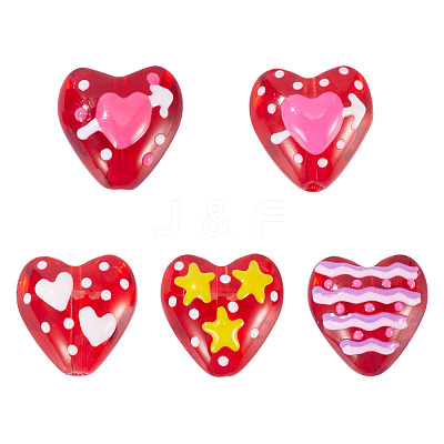 5Pcs Glass Enamel Beads GLAA-TA0003-55-1