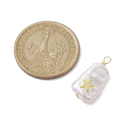 ABS Plastic Imitation Pearl Pendants PALLOY-JF02600-03-1