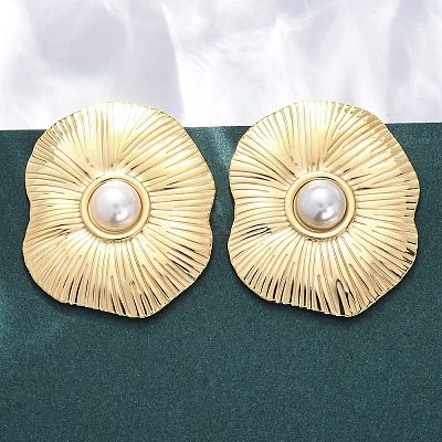 304 Stainless Steel Stud Earrings EJEW-B108-10G-1