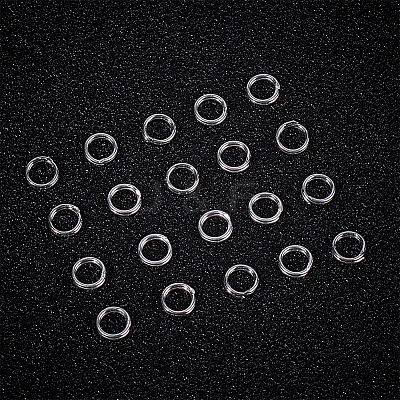 10Pcs 925 Sterling Silver Split Jump Rings STER-BBC0007-85B-1
