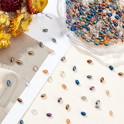 1050Pcs 15 Color Electroplate Glass Beads EGLA-PH0001-26-1
