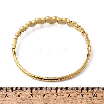 304 Stainless Steel Hinged Bangles for Women BJEW-B168-06G-1