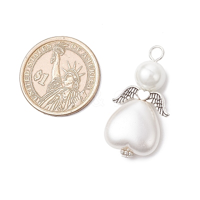 50Pcs ABS Plastic Imitation Pearl & Glass Pearl Pendants PALLOY-JF04039-02-1