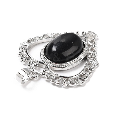 Natural Obsidian Pendants G-I322-04P-02-1