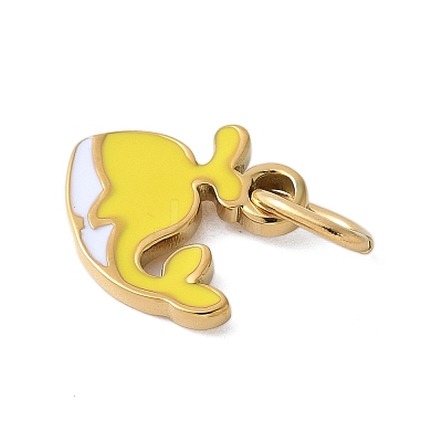 304 Stainless Steel Enamel Charms STAS-G353-03G-05-1