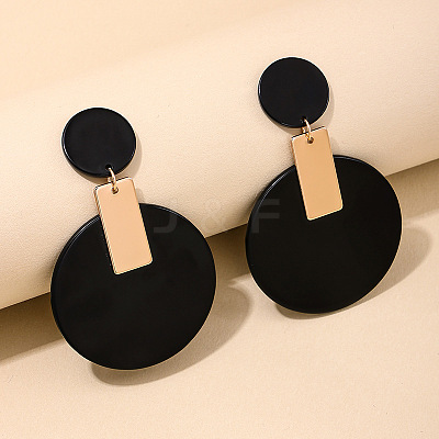 Alloy Acrylic Dangle Stud Earrings FS-WGB5909-03-1