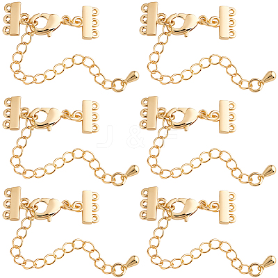 8Pcs Brass Chain Extenders FIND-BBC0004-99B-1