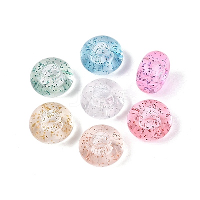 Transparent Acrylic European Beads TACR-Q013-09-1