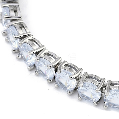 Rack Plating Brass Micro Pave Cubic Zirconia Chain Bracelets BJEW-P341-06A-P-1