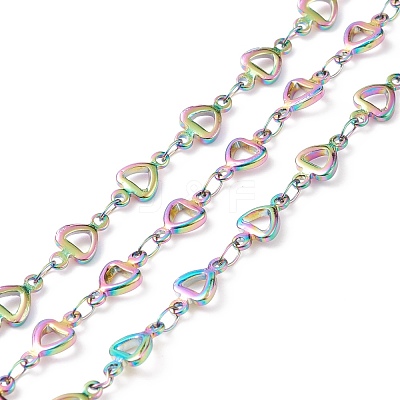 Rainbow Color 304 Stainless Steel Link Chains STAS-P219-08M-1