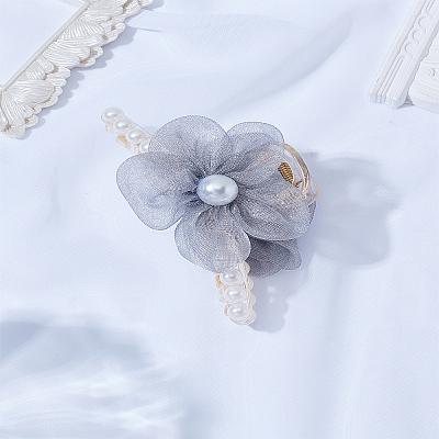1Pc PS Plastic & Polyester & Iron Claw Hair Clips for Women Girls Thick Hair PHAR-LP0002-31C-1