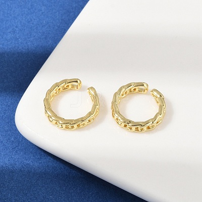 Brass Cuff Earrings EJEW-H154-04G-1