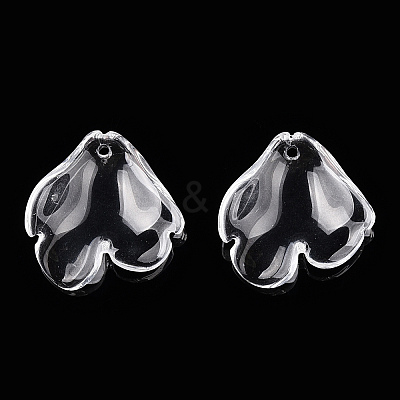 Transparent Glass Petal Beads GLAA-N001-19-1