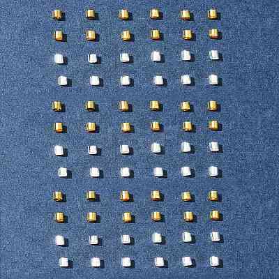 1200Pcs 2 Colors Brass Crimp Beads KK-FS0001-37-1