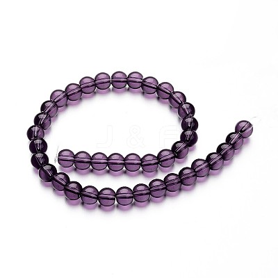 Glass Round Bead Strands GLAA-I028-8mm-12-1