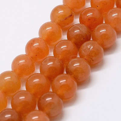 Natural Red Aventurine Bead Strands X-G-P257-03-8mm-1