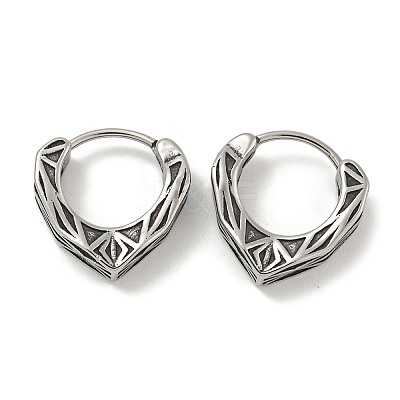 316 Surgical Stainless Steel Hoop Earrings for Women and Men EJEW-D096-20D-AS-1